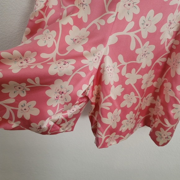 ESCADA silk retro floral romper size 34 - Picture 5 of 13